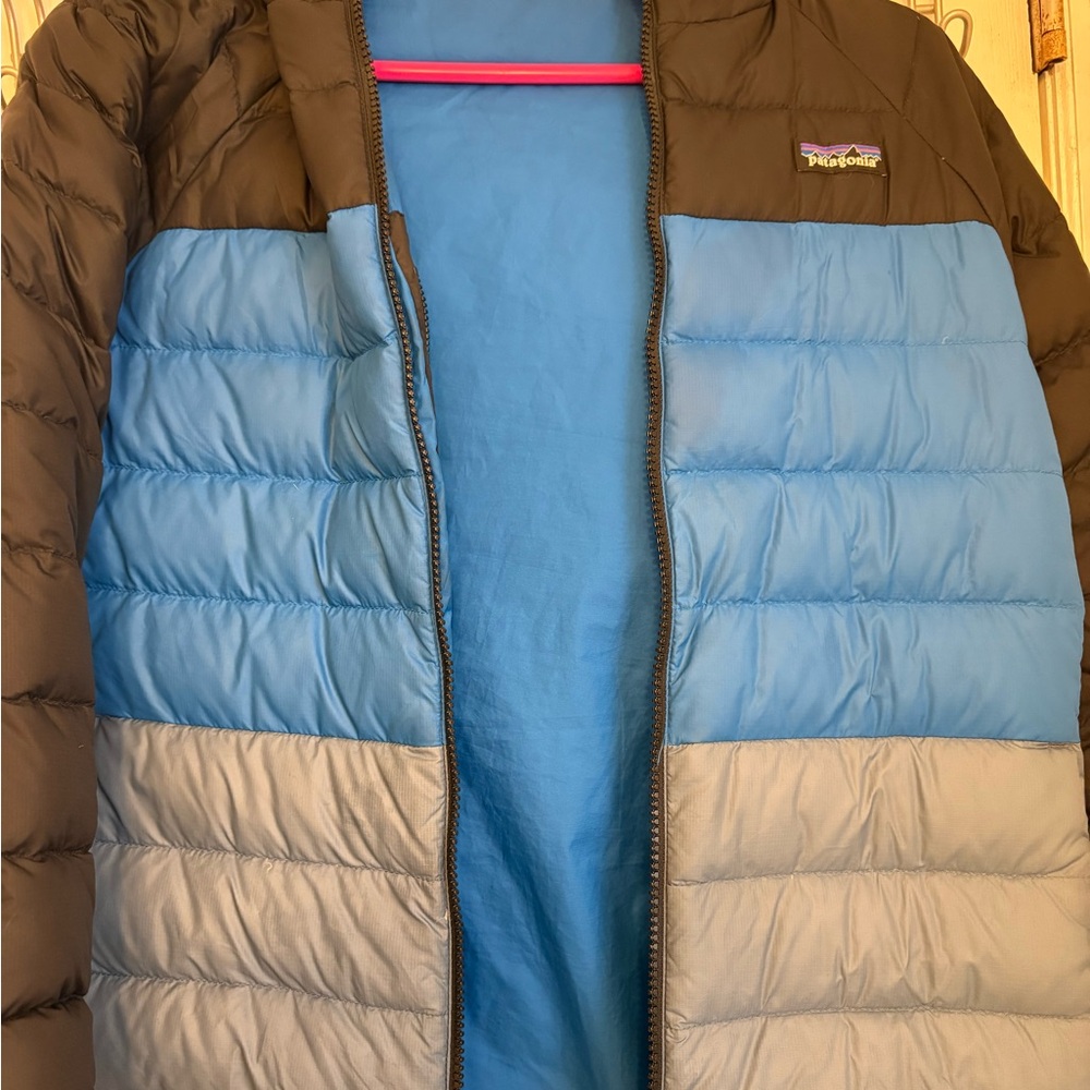 Patagonia reversible down sweater hoodie kids